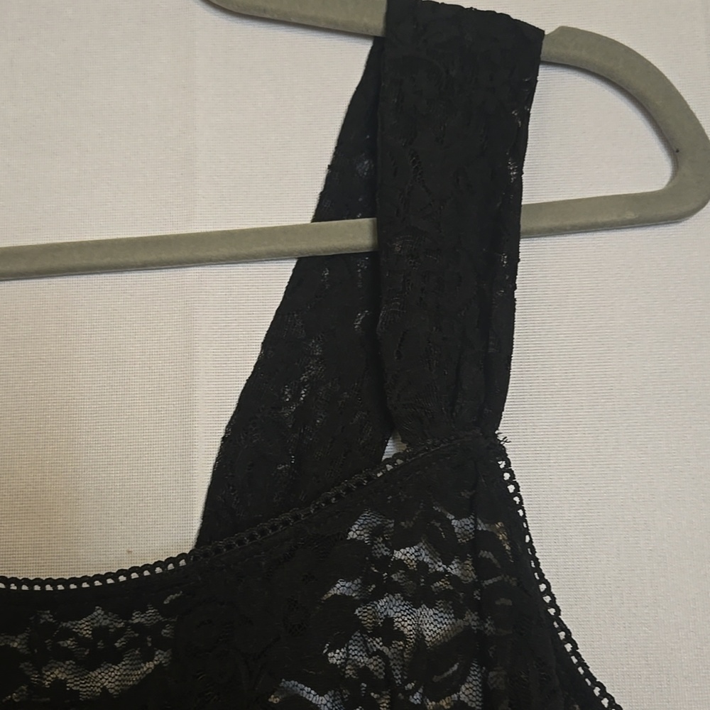 Womens Ruby Ribbon Black Lace Tank Cami Sz XL - Picture 4 of 8